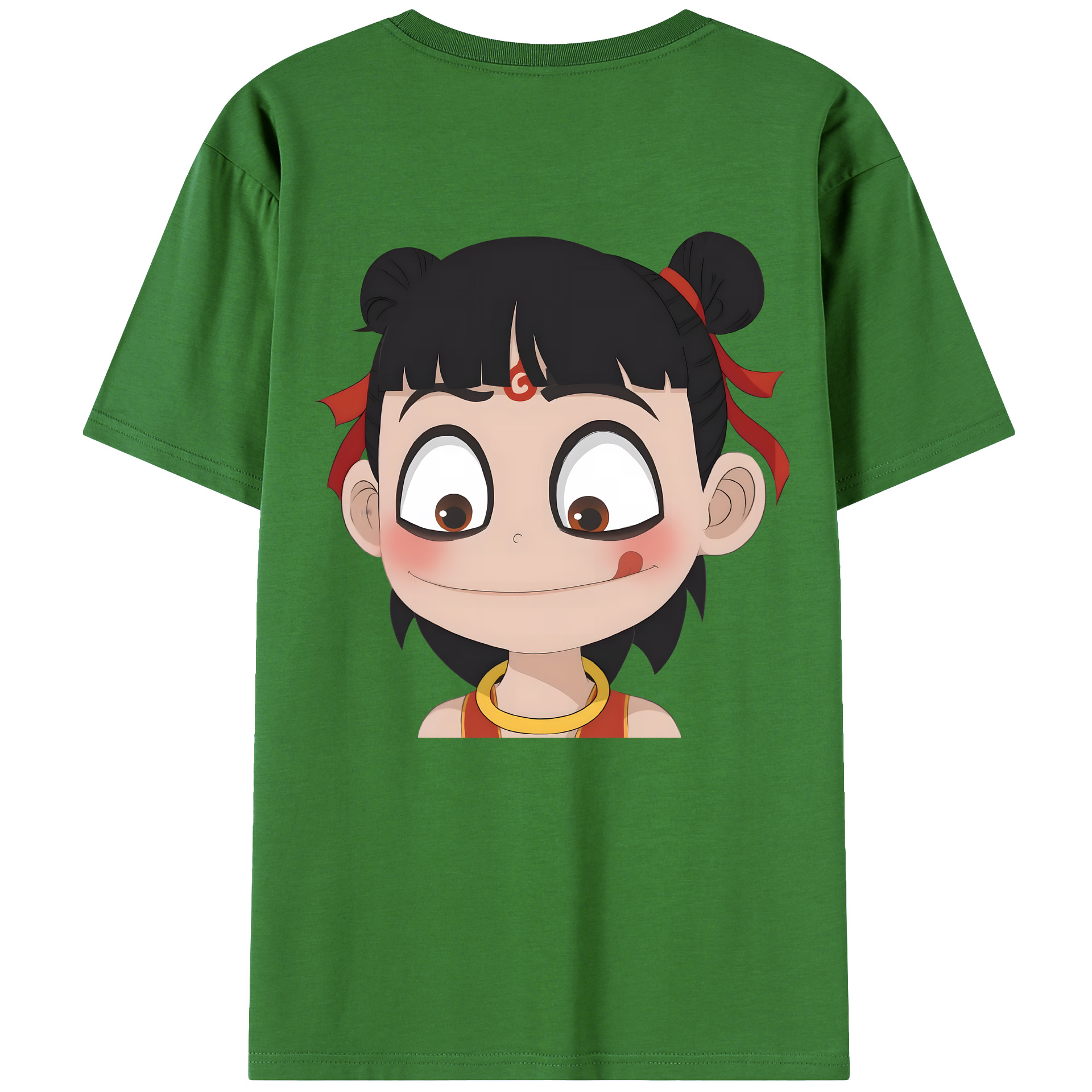 （画像用） Ne Zha 2 ナタ 魔童の大暴れ レディース半袖Tシャツ(バックプリント)